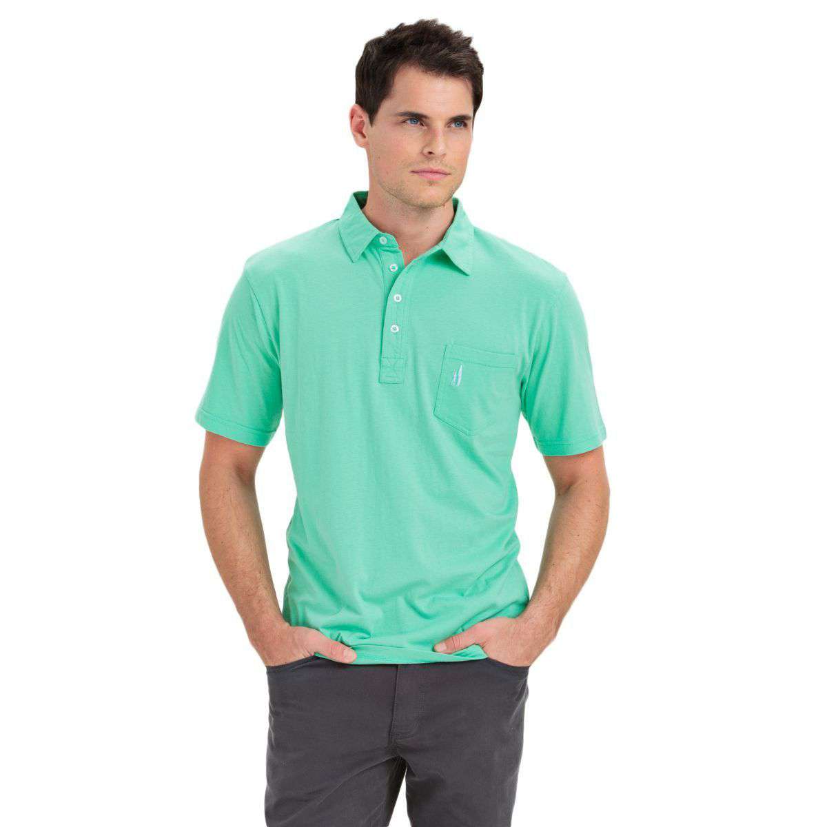 The Original 4-Button Polo in Fairway by Johnnie-O - Country Club Prep