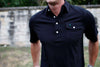 The Players Shirt in Black by Criquet - Country Club Prep