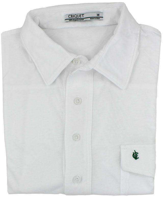 The Players Shirt in White by Criquet - Country Club Prep