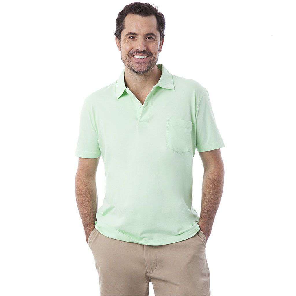 The Salt Spray Polo Shirt in Seafoam Green by Castaway Clothing - Country Club Prep