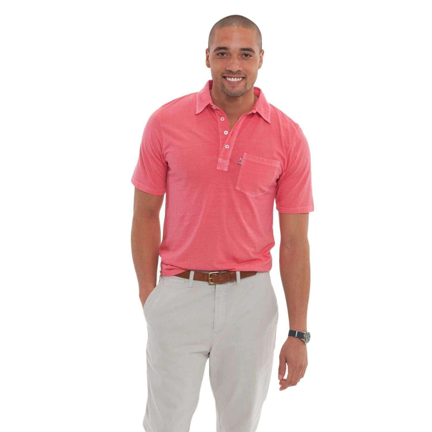 The Venice Polo in Malibu Red by Johnnie-O - Country Club Prep