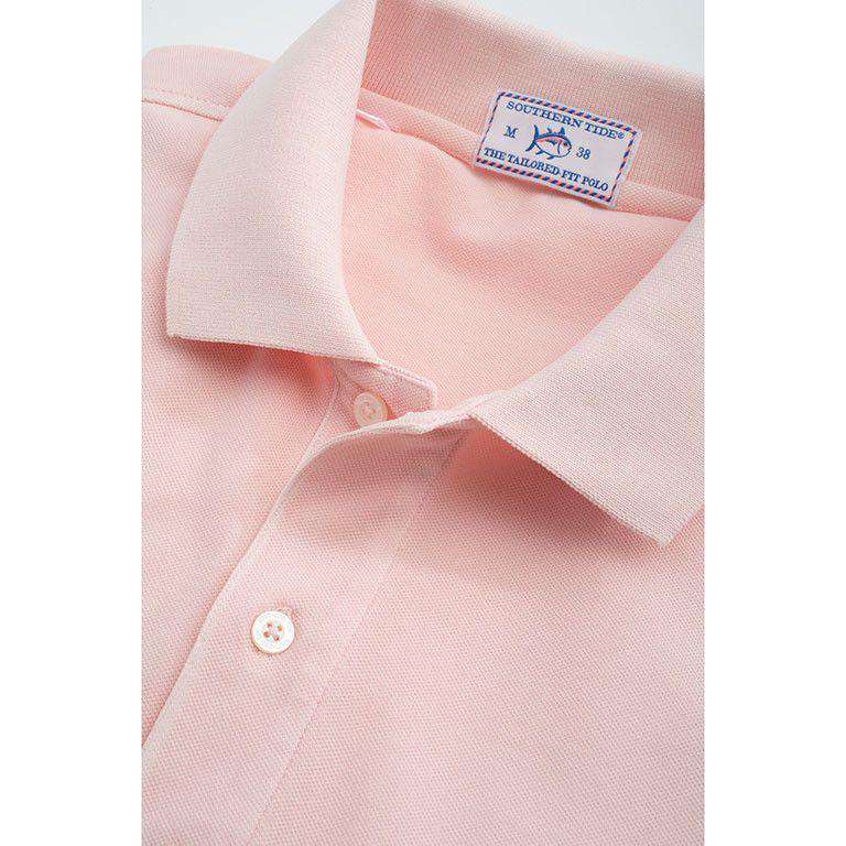 The Weathered Skipjack Polo in Reef Pink by Southern Tide - Country Club Prep