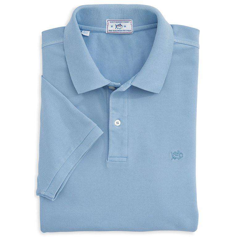 The Weathered Skipjack Polo in Shark Blue by Southern Tide - Country Club Prep