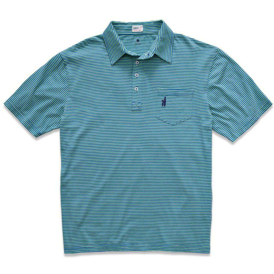 The Wilshire Polo in Bright Mint and Riptide by Johnnie-O - Country Club Prep