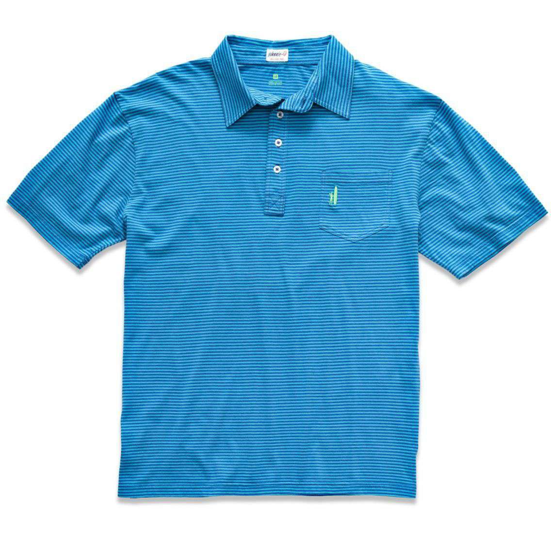 The Wilshire Polo in Riptide and Blue Mist by Johnnie-O - Country Club Prep