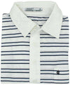 Thin Striped Players Shirt in Bright White by Criquet - Country Club Prep