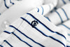 Thin Striped Players Shirt in Bright White by Criquet - Country Club Prep