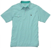 Tourney Golf Shirt in Green Stripe by Southern Proper - Country Club Prep