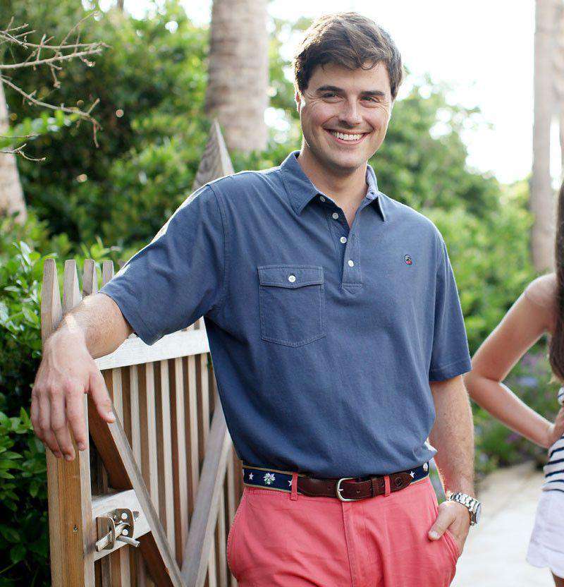 Tourney Golf Shirt in Navy by Southern Proper - Country Club Prep