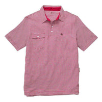 Tourney Golf Shirt in Red Stripe by Southern Proper - Country Club Prep