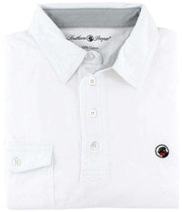 Tourney Golf Shirt in White by Southern Proper - Country Club Prep