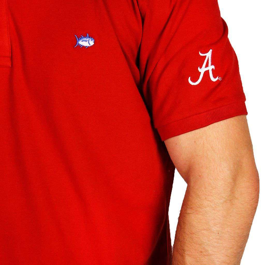 University of Alabama Collegiate Skipjack Polo in Crimson by Southern Tide - Country Club Prep