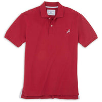 University of Alabama Gameday Skipjack Polo in Crimson by Southern Tide - Country Club Prep