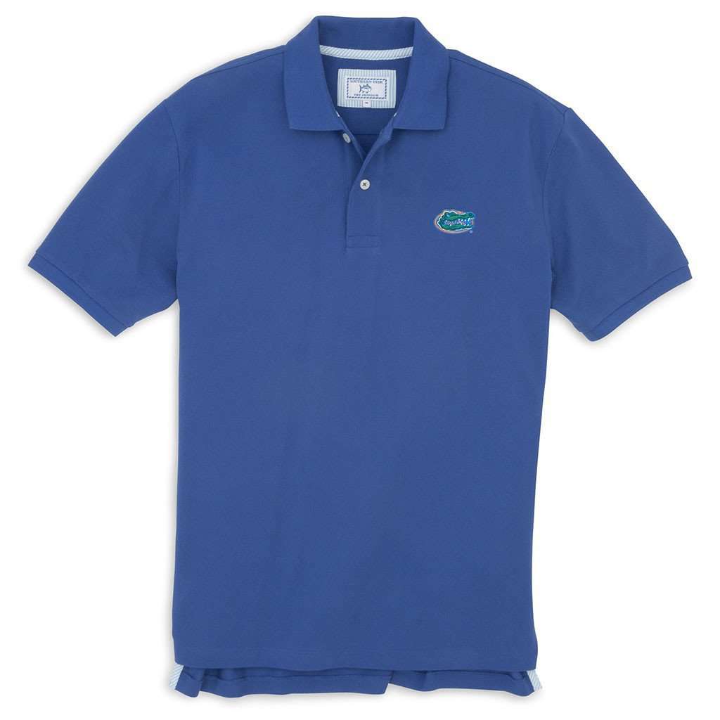University of Florida Gameday Skipjack Polo in University Blue by Southern Tide - Country Club Prep