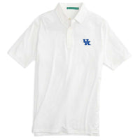 University of Kentucky Gameday Driver Performance Polo in Classic White by Southern Tide - Country Club Prep