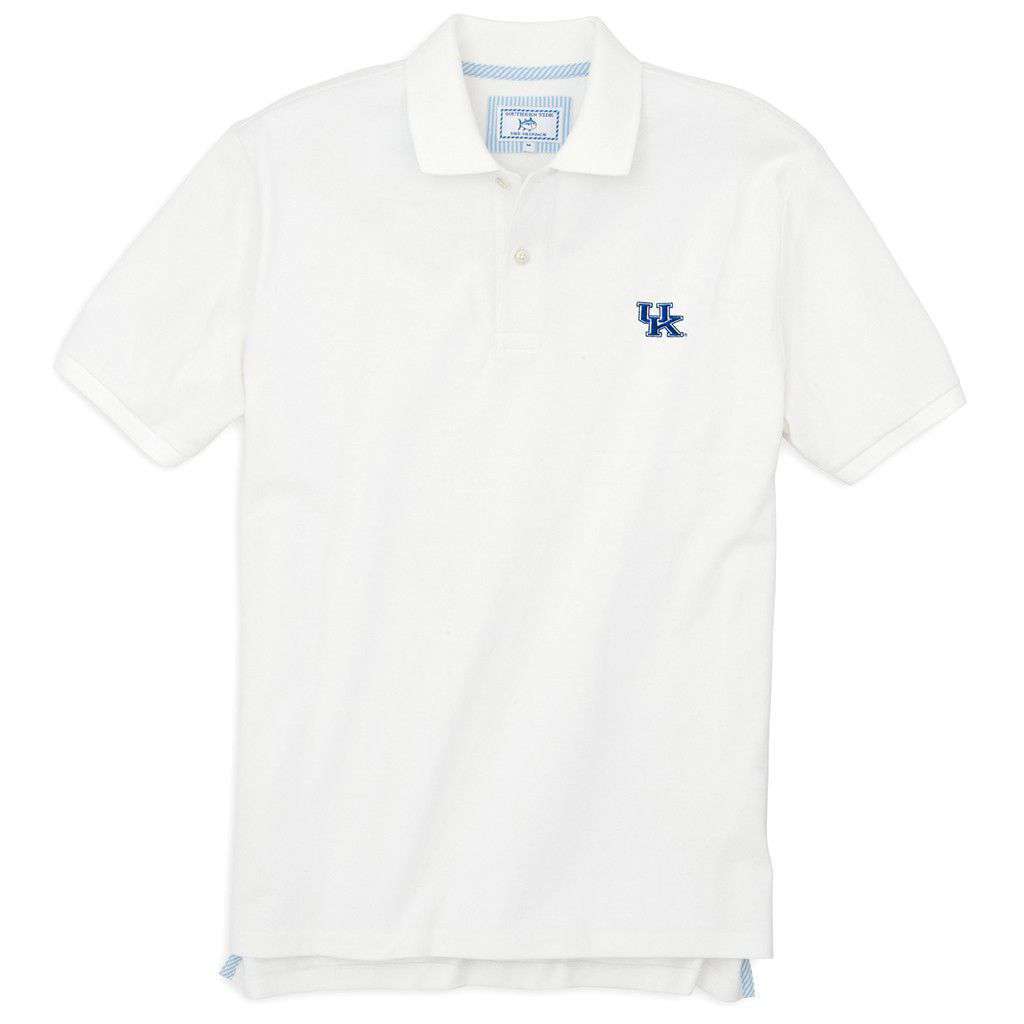 University of Kentucky Gameday Skipjack Polo in Classic White by Southern Tide - Country Club Prep