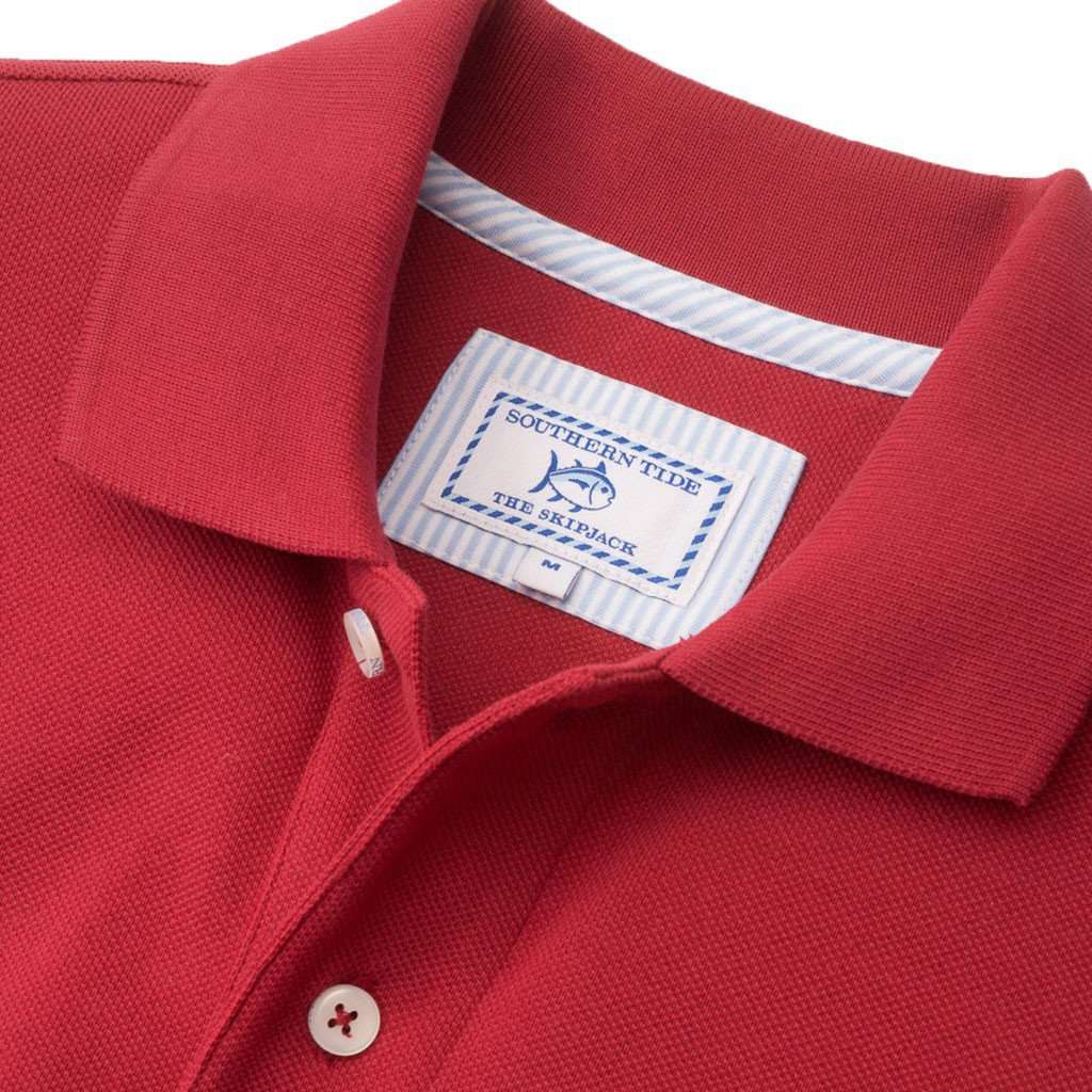 University of Oklahoma Gameday Skipjack Polo in Crimson by Southern Tide - Country Club Prep