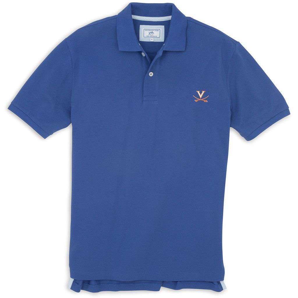 University of Virginia Gameday Skipjack Polo in Blue by Southern Tide - Country Club Prep