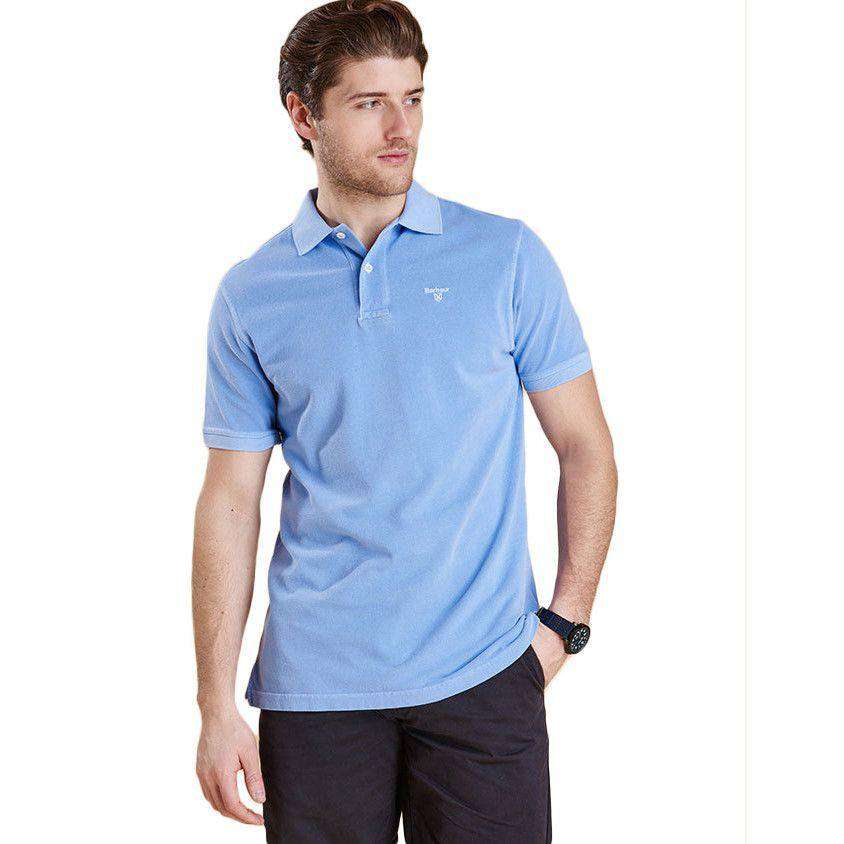 Washed Sports Polo in Sky Blue by Barbour - Country Club Prep