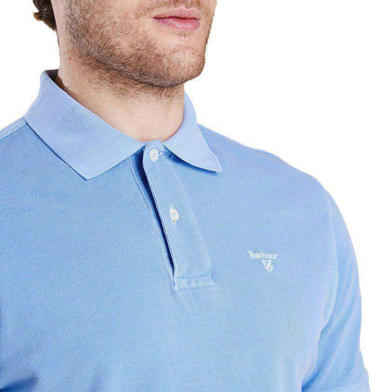 Washed Sports Polo in Sky Blue by Barbour - Country Club Prep