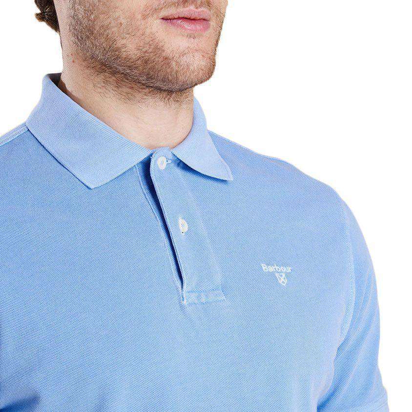 Washed Sports Polo in Sky Blue by Barbour - Country Club Prep