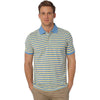 Yacht Stripe Skipjack Polo in Ocean Blue and Sunshine by Southern Tide - Country Club Prep