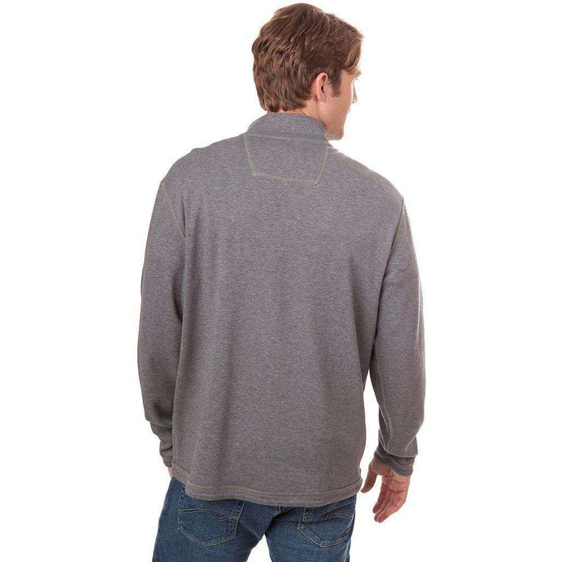 Blue Ridge Reversible 1/4 Zip Pullover in Willow and Grey by Southern Tide - Country Club Prep