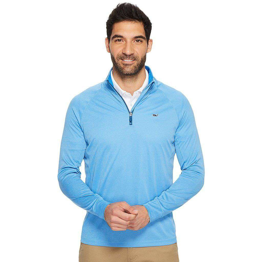 Custom Golf Pivot Quarter Zip in Spinnaker by Vineyard Vines - Country Club Prep