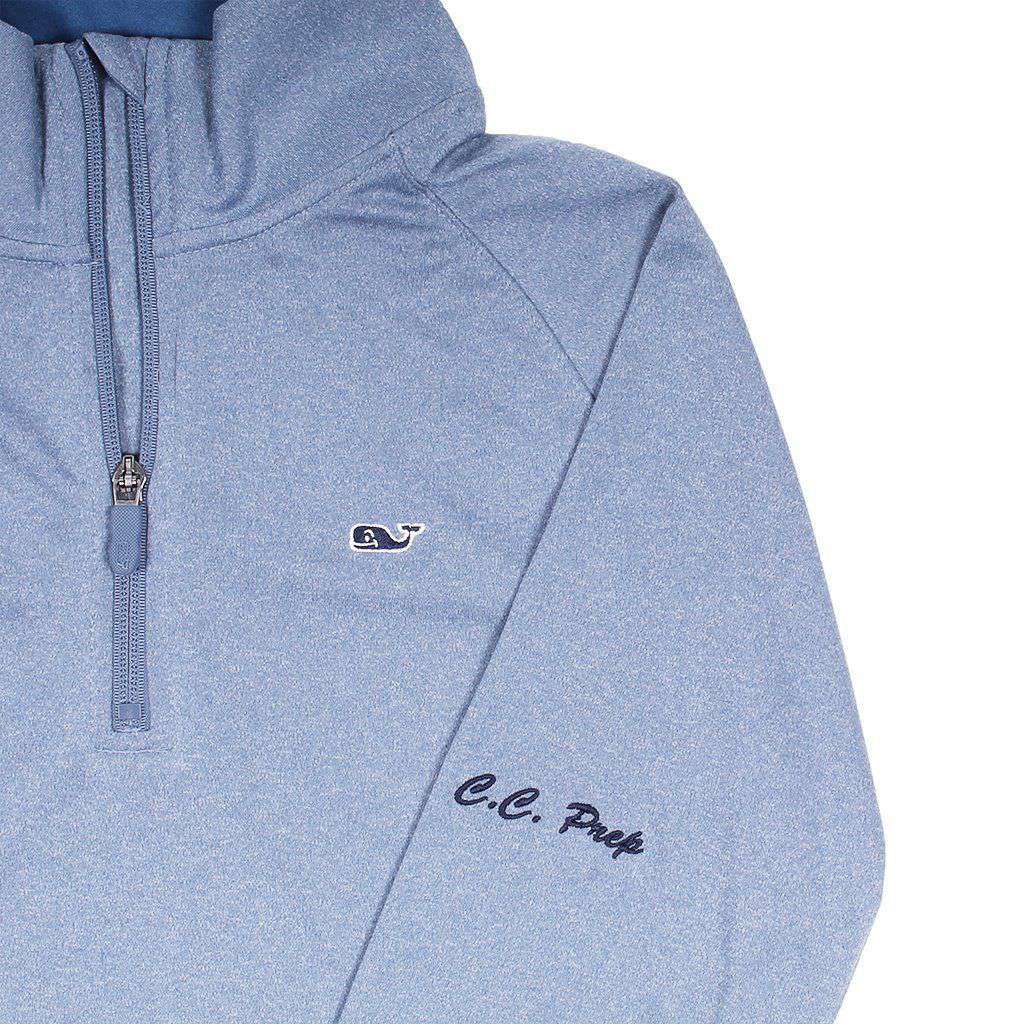 Custom Golf Pivot Quarter Zip in Twilight by Vineyard Vines - Country Club Prep