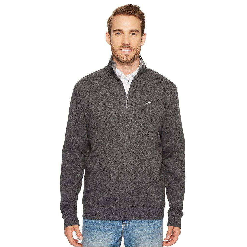 Vineyard Vines Custom Lindenhurst Quarter Zip in Charcoal – Country ...