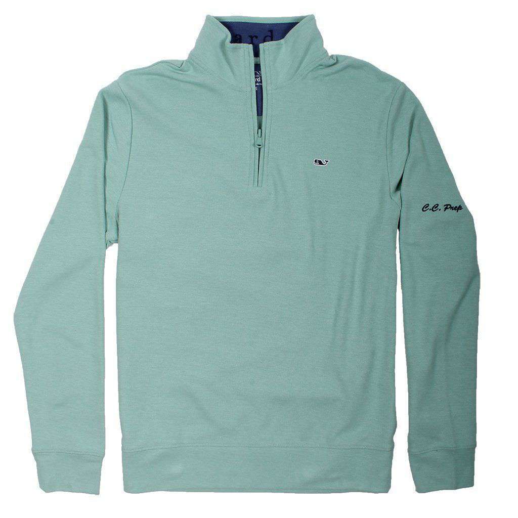 Custom Saltwater 1/4 Zip in Hammock by Vineyard Vines - Country Club Prep