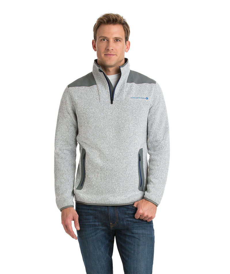 Custom Sweater Fleece Shep Shirt in Gray Heather by Vineyard Vines - Country Club Prep