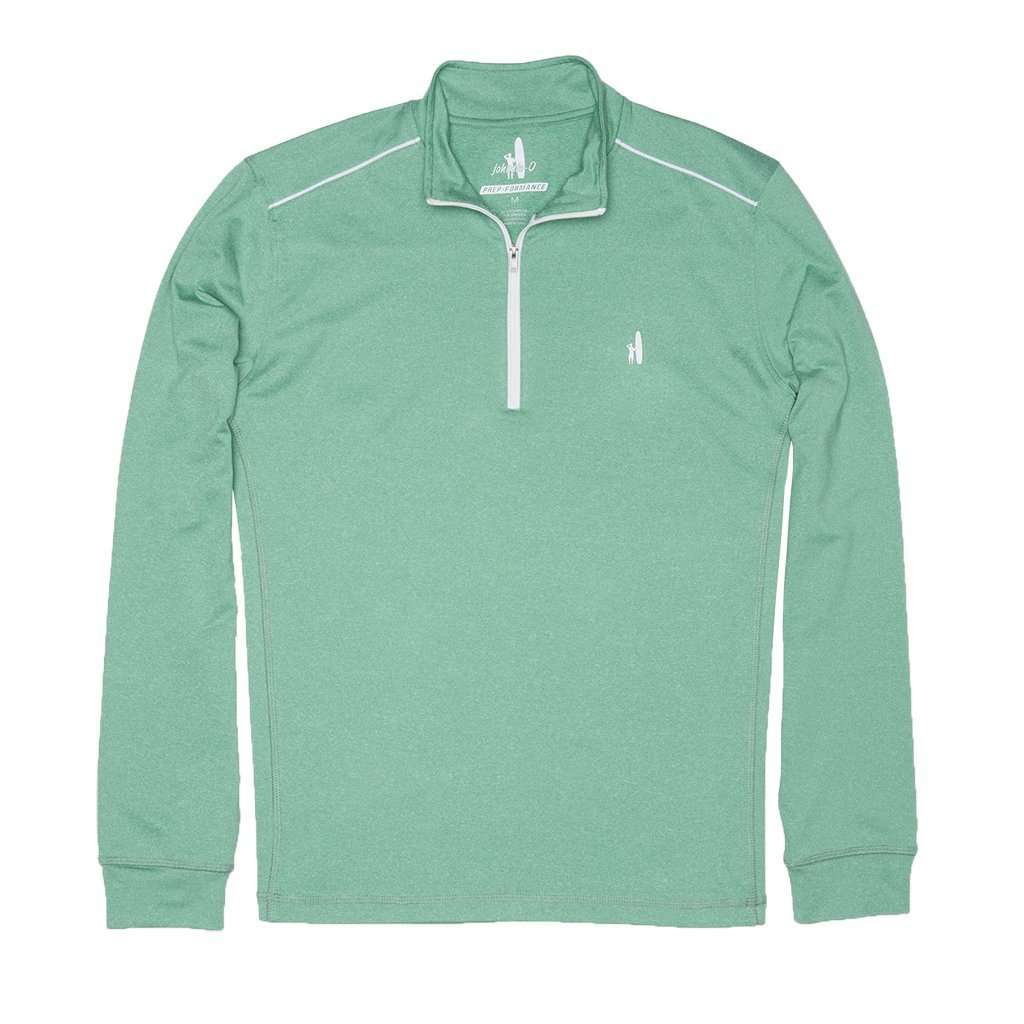 Lammie 1/4 Zip Prep-Formance Pullover in Kiwi by Johnnie-O - Country Club Prep