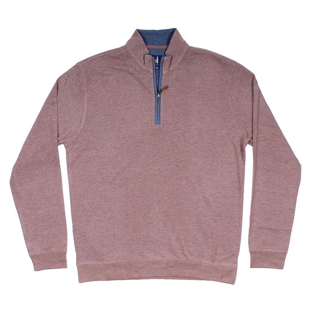 Sully 1/4 Zip Performance Pullover in Havana by Johnnie-O - Country Club Prep