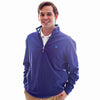 19th Hole Quarter- Zip Pullover in Blue by Bald Head Blues - Country Club Prep