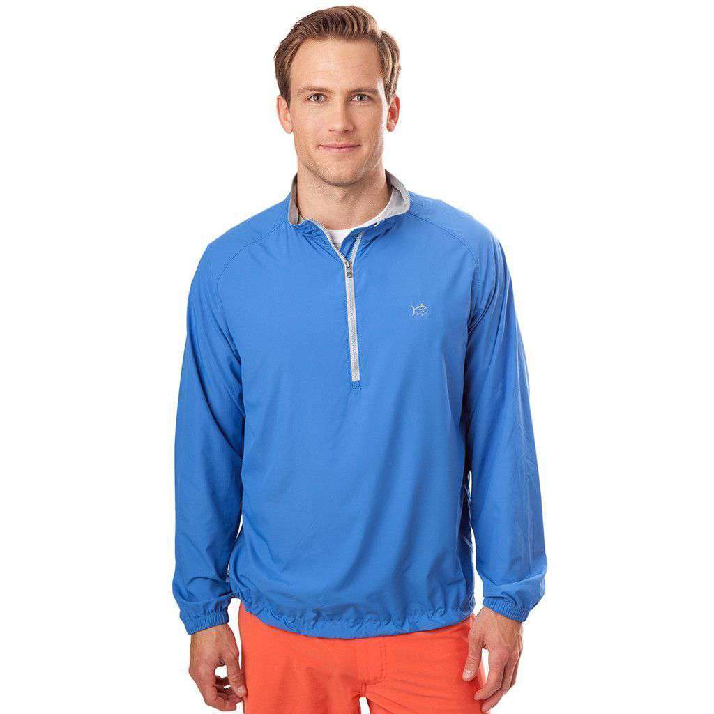 Admiral Packable 1/4 Zip Pullover in Blue Stream by Southern Tide - Country Club Prep