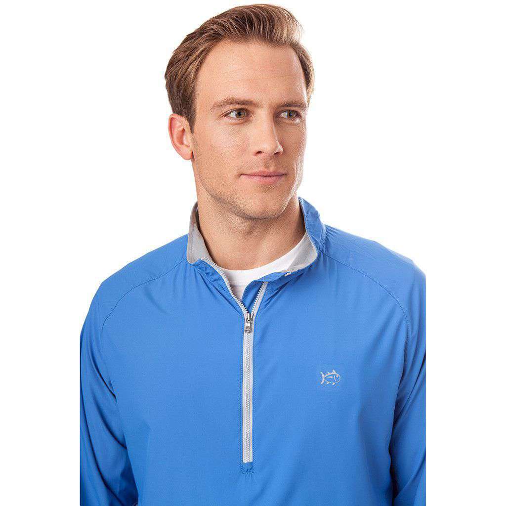 Admiral Packable 1/4 Zip Pullover in Blue Stream by Southern Tide - Country Club Prep