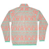 Alpine Fleece Pullover in Coral and Mint by Southern Marsh - Country Club Prep