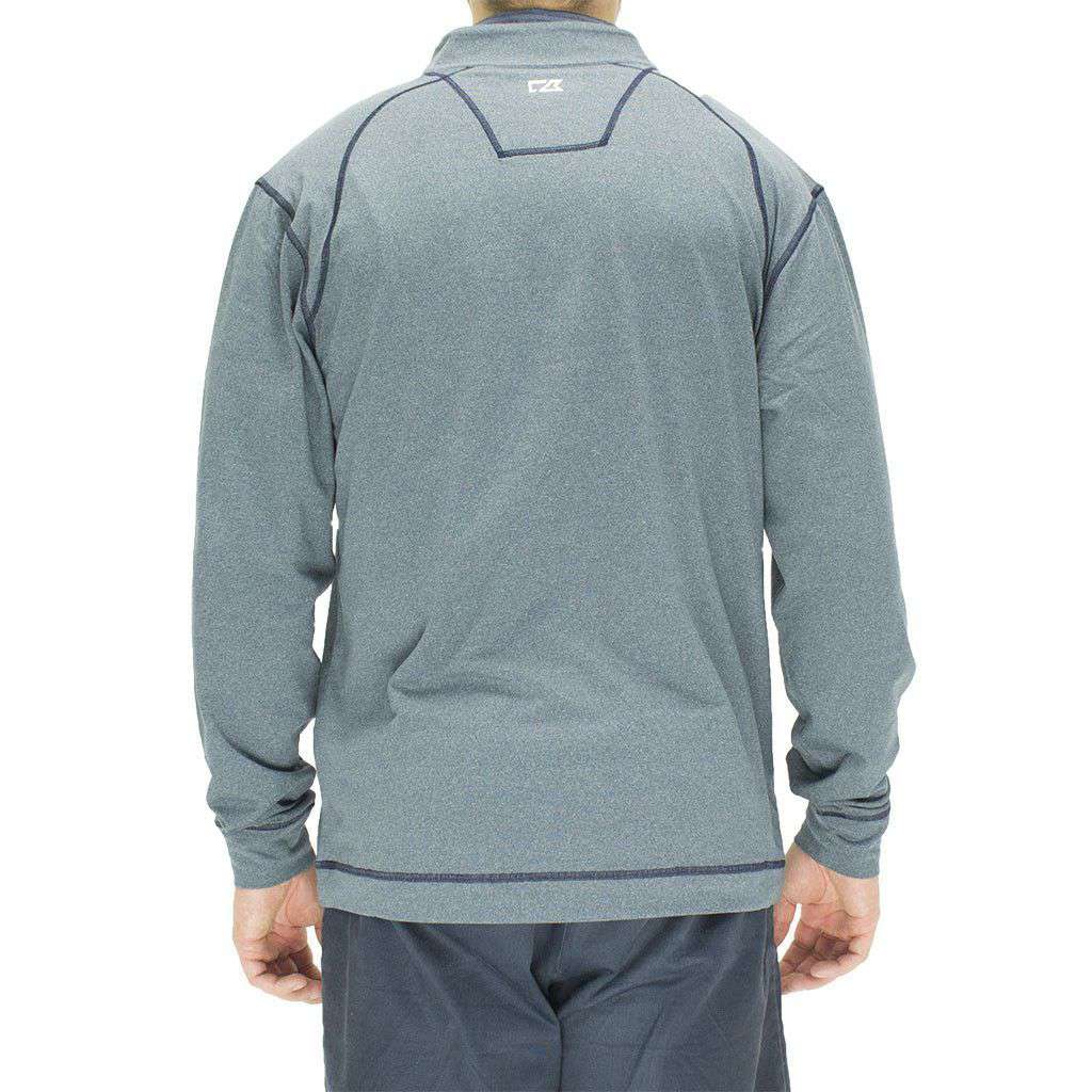 Auburn Drytec Topspin Half Zip Pullover in Charcoal by Cutter & Buck - Country Club Prep