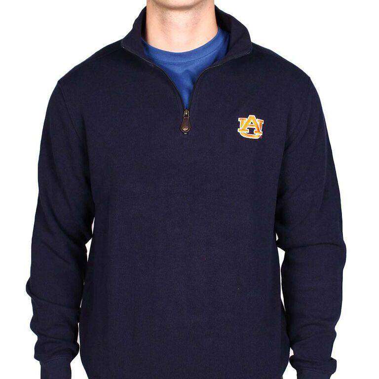 Auburn University 1/4 Zip Pullover in True Navy by Southern Tide - Country Club Prep