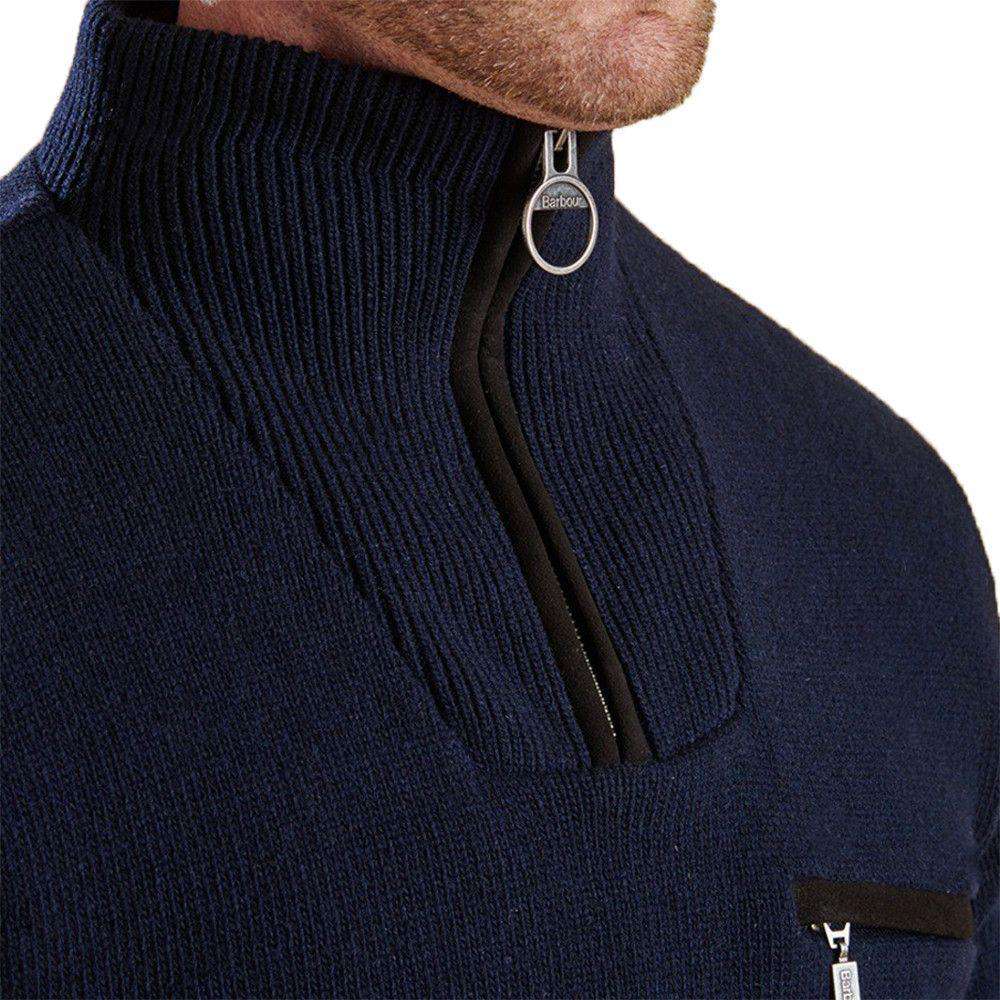 Ayton 1/2 Pullover Zip in Navy by Barbour - Country Club Prep