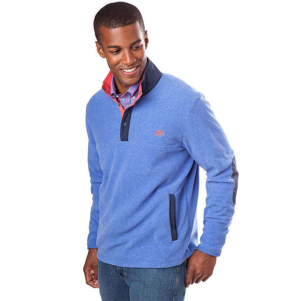 Cambridge Fleece Pullover in Strong Blue by Southern Tide - Country Club Prep