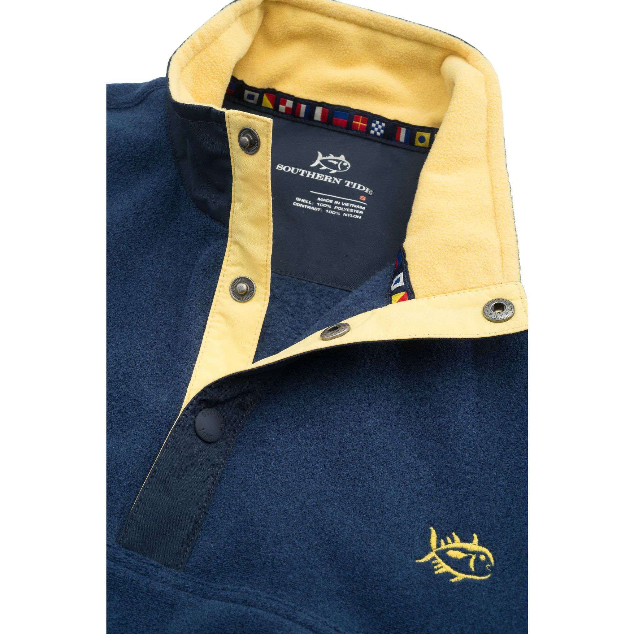 Cambridge Fleece Pullover in True Navy by Southern Tide - Country Club Prep