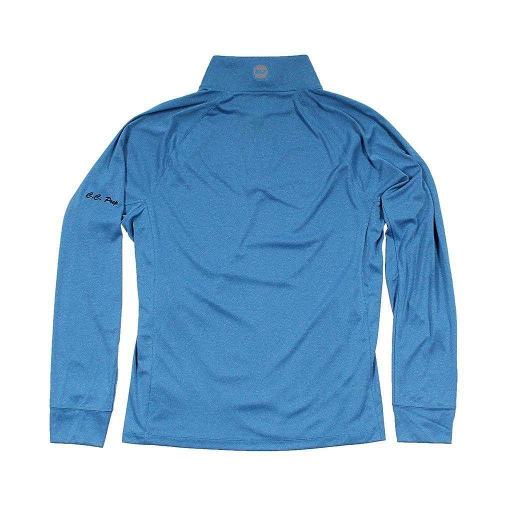 Custom Nine Mile Performance 1/4 Zip in Azure Blue by Vineyard Vines - Country Club Prep