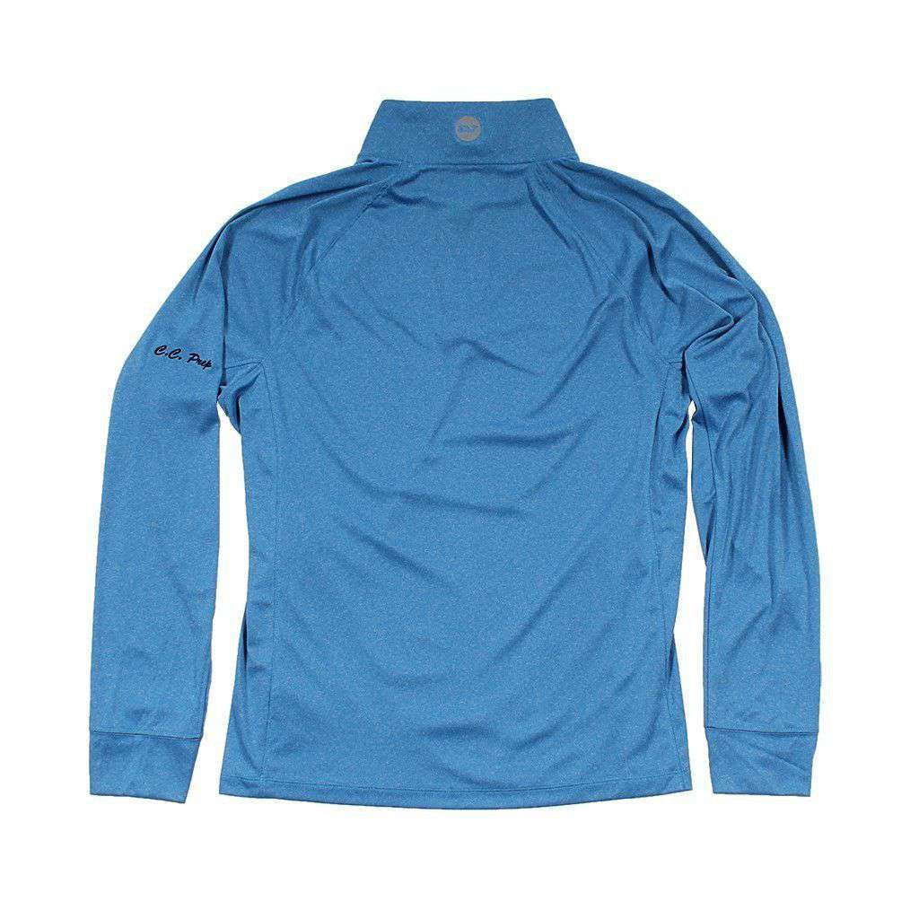 Custom Nine Mile Performance 1/4 Zip in Azure Blue by Vineyard Vines - Country Club Prep