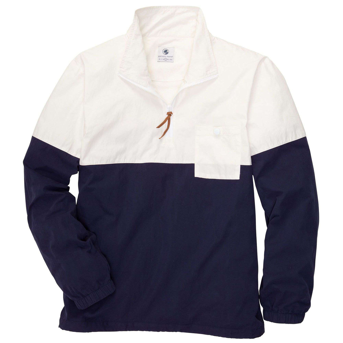 Dock Pullover in Ivory and Navy by Southern Proper - Country Club Prep