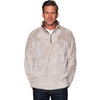 Double Plush 1/2 Zip Pullover in Oatmeal by True Grit - Country Club Prep