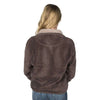 Double Plush 1/2 Zip Pullover in Vintage Brown by True Grit - Country Club Prep