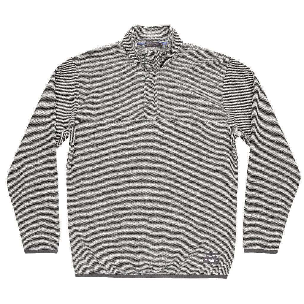 Eagle Trail Pullover in Midnight Gray and White by Southern Marsh - Country Club Prep