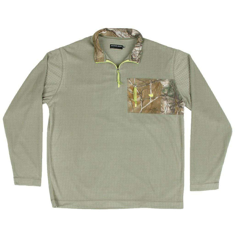FieldTec Dune Pullover in Sandstone with Camo Pocket by Southern Marsh - Country Club Prep